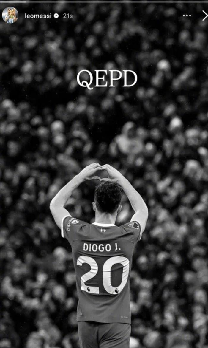 kaiyun-梅西社媒悼念离世利物浦前锋若塔