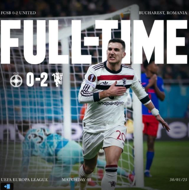 【欧联】曼联2比0布加勒斯特星，直接晋级欧联杯16强